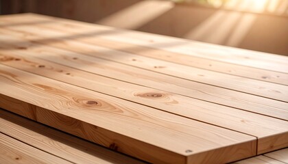 Sunlit Wooden Tabletop Texture.