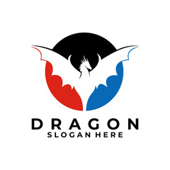 Dragon Fly logo design vector template. Dragon Icon logo design icon