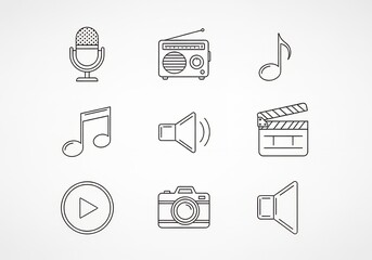 A vector icon set for web design and communication