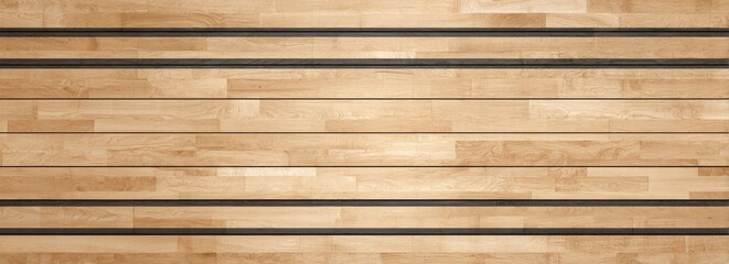 Light beige hardwood planks with dark horizontal stripes