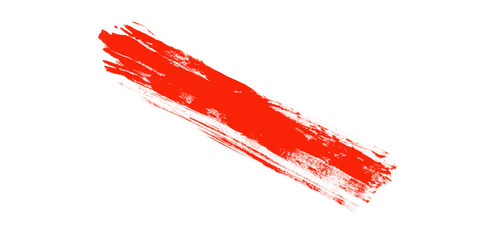 A diagonal red brush stroke on a black background creating a simple abstract illustration art piece