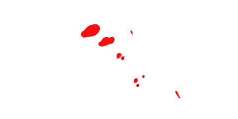 A dark background with scattered red irregular shapes of varying sizes and positions across the frame