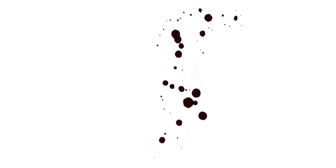 Abstract depiction of red spots scattered on a black background creating a dynamic and sparse pattern