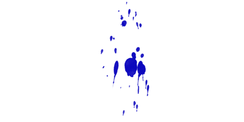 A dark background with a cluster of blue shapes resembling figures or abstract forms in the center