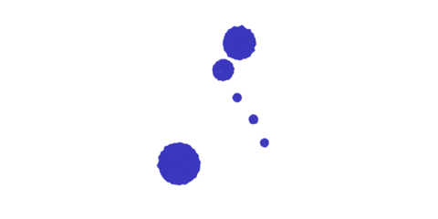 A dark background featuring a series of blue circles in varying sizes and positions on the screen