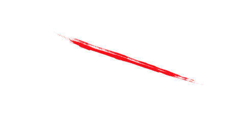 A red diagonal line with pixelated edges against a black background in a simple abstract design style