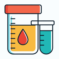 Urine Sample Icon Vector