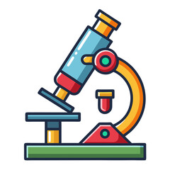Microscope Research Icon Vector