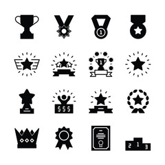 Award icon set. Collection of award line icon set