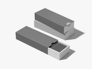 Blank Chocolate Box Mockup with Opened and Closed Boxes