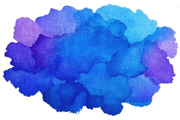 Abstract watercolor wash in blues and purples