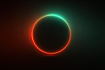 Abstract neon circle graphic