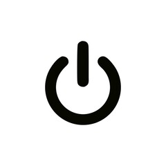 Power Button Icon Illustration Black and White Design Symbol for Electronics and Computer Interface Applications