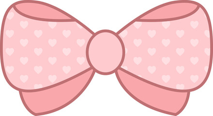 pink bow with ribbon