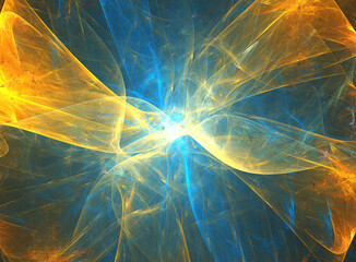 Fractal colored abstract on black background