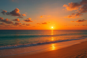 Obraz premium sunset on the beach