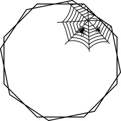 Halloween Spider Web Frame
