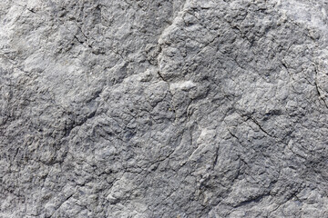 Rough Gray Rock Surface with Natural Cracks and Weathering Patterns