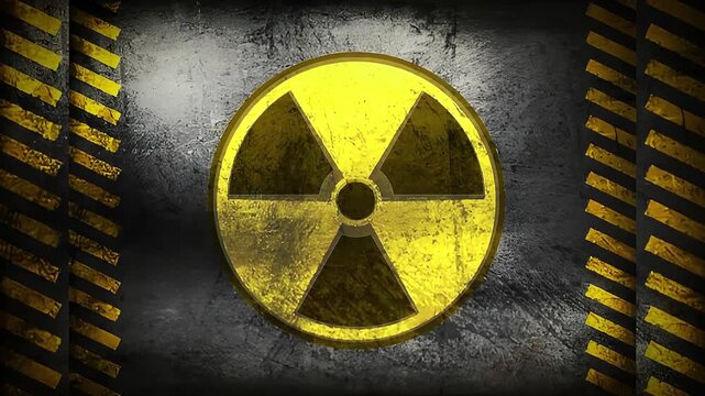 The background of the nuclear radiation sign animation can be cycled in 4K
