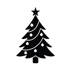 Christmas Lights On Tree Icon Vector Illustration