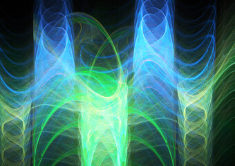 Obraz premium Fractal colored abstract on black background