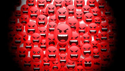 Angry emoji background