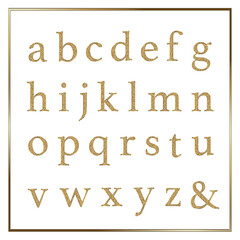 Gold Alphabet letters