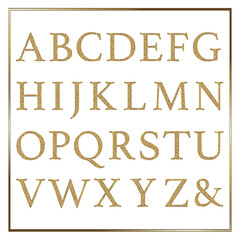 Gold Alphabet letters
