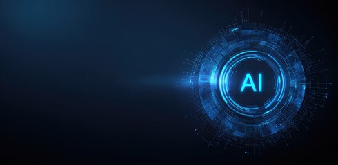 Abstract futuristic graphic of AI