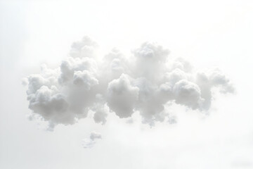 Isolated White Cloud Against Bright Sky Atmospheric Weather