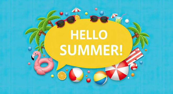 Summer vacation greeting