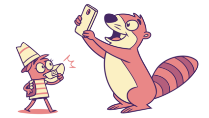 cartoon illustration of a lion