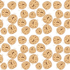 seamless pattern of cookies