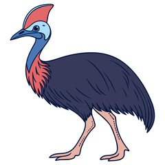 Colorful Vector Illustration of Birds on White Background