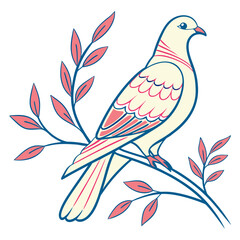 Colorful Vector Illustration of Birds on White Background