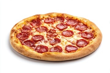 Round pizza with pepperoni and cheese (1)