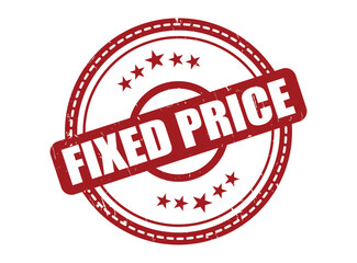 Fixed Price Rubber Stamp Seal with a Star Border