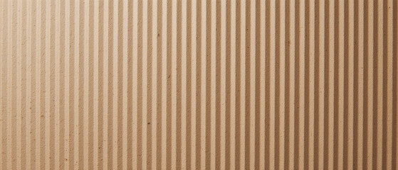 Fototapeta premium Brown corrugated cardboard texture background, copy space