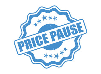 Price Pause Rubber Stamp Seal with a Decorative Border