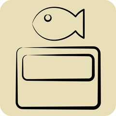 Icon Organic Waste. related to Waste symbol. hand drawn style. design editable