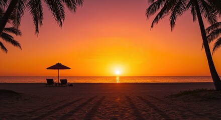 Sunset beach farewell