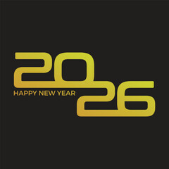 2026 number design template. 2026 New Year logo text design