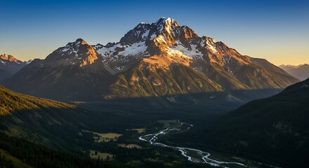 Fototapeta premium sunrise over the mountains