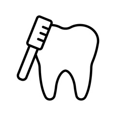 Illustration of a tooth icon for a dentist office on a white background