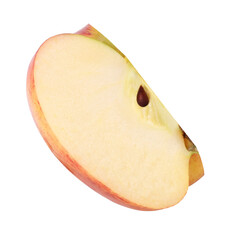slice red apple (Envy Apple) isolated, fresh red apple, transparent PNG, PNG format