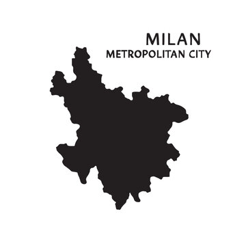 Milano Metropolitan City Simple Map