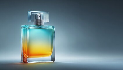Modern perfume bottle, gradient colors