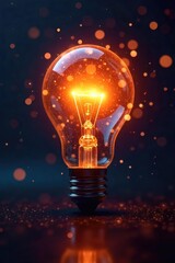 Illuminated Network Glowing Nodes Symbolize Bright Ideas and Innovation