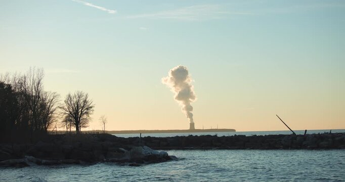Lake Ontario Nuclear Power Plant in the Distance