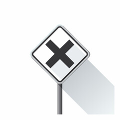 Fototapeta premium Crossbuck Road Symbol